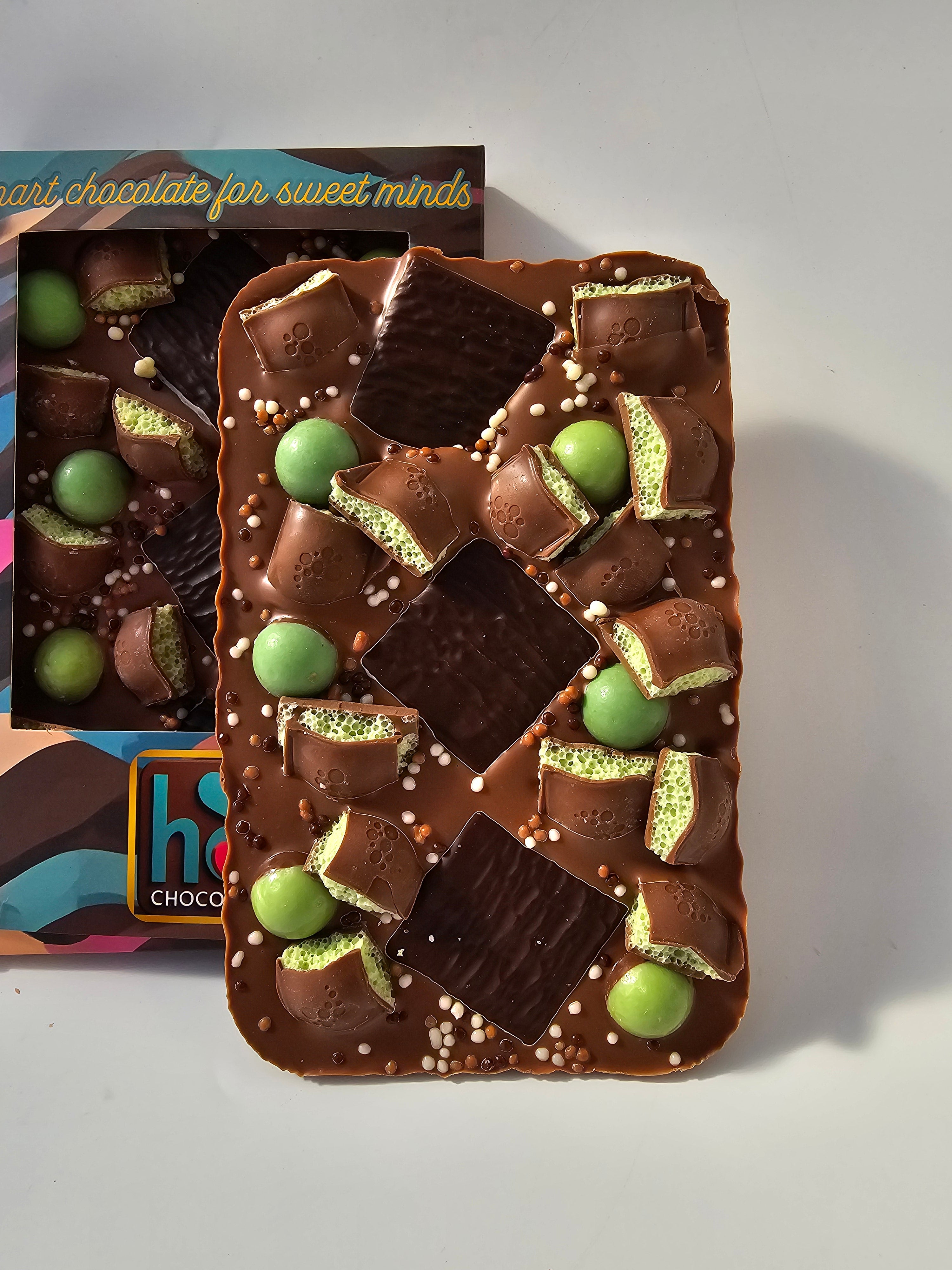 Mint Belgian Milk Chocolate Slab 300g Rich Creamy Texture & Refreshing Mint Taste
