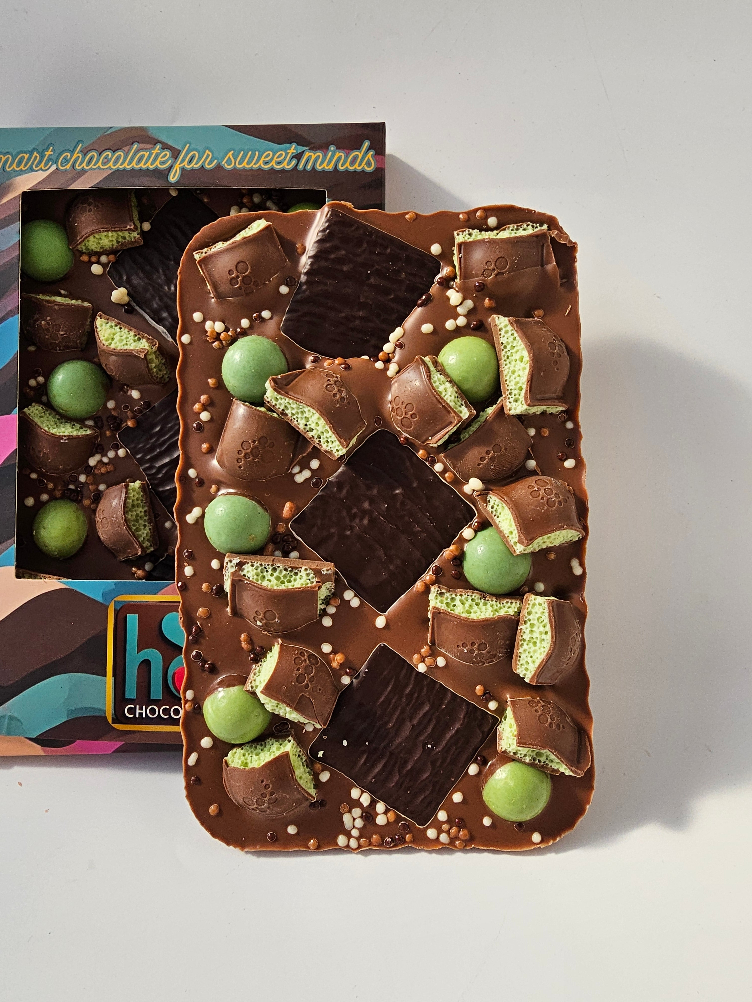 Mint Belgian Milk Chocolate Slab 300g Rich Creamy Texture & Refreshing Mint Taste