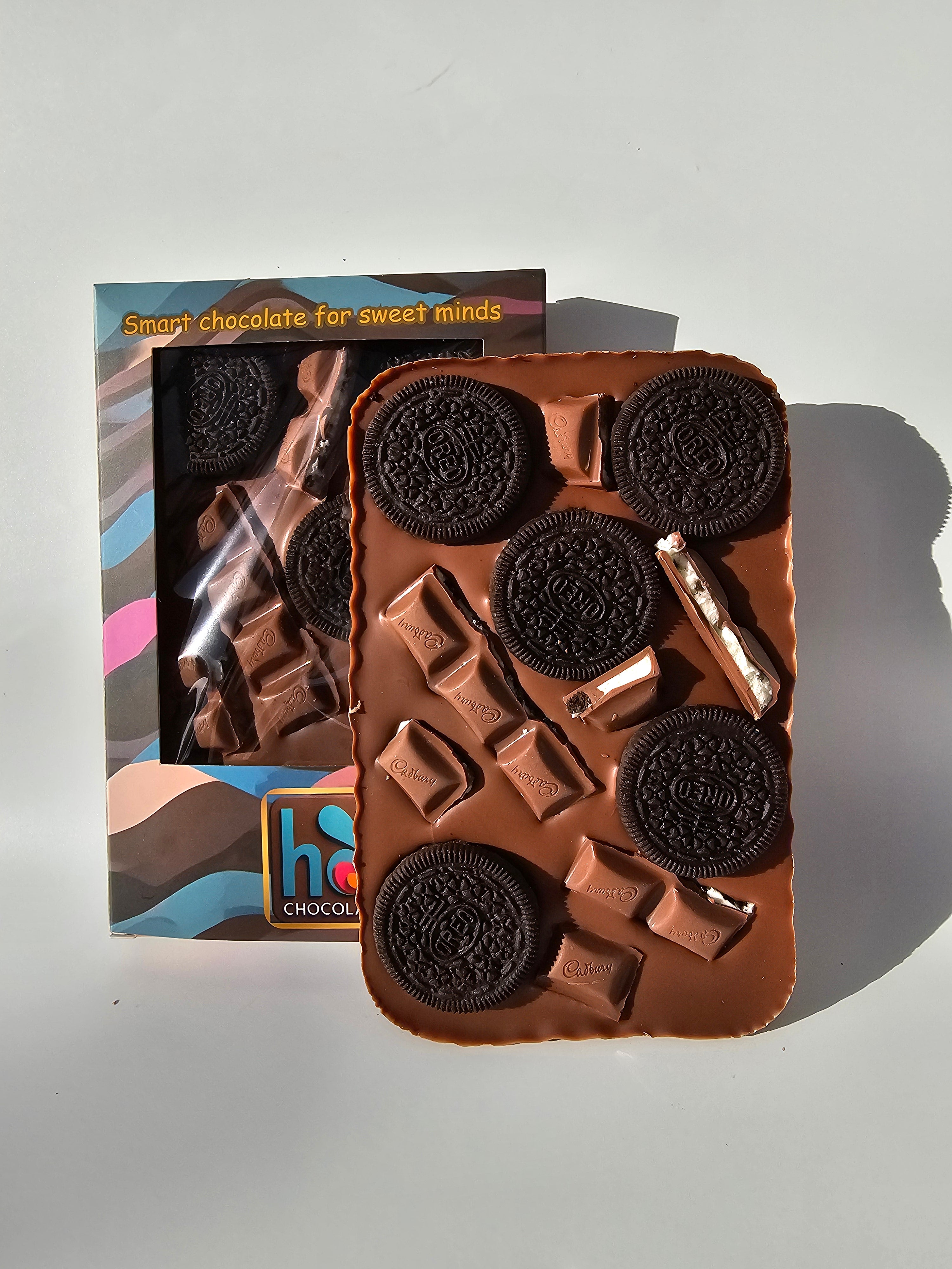 Biscuit Crunch Belgian Milk Chocolate Slab 300g