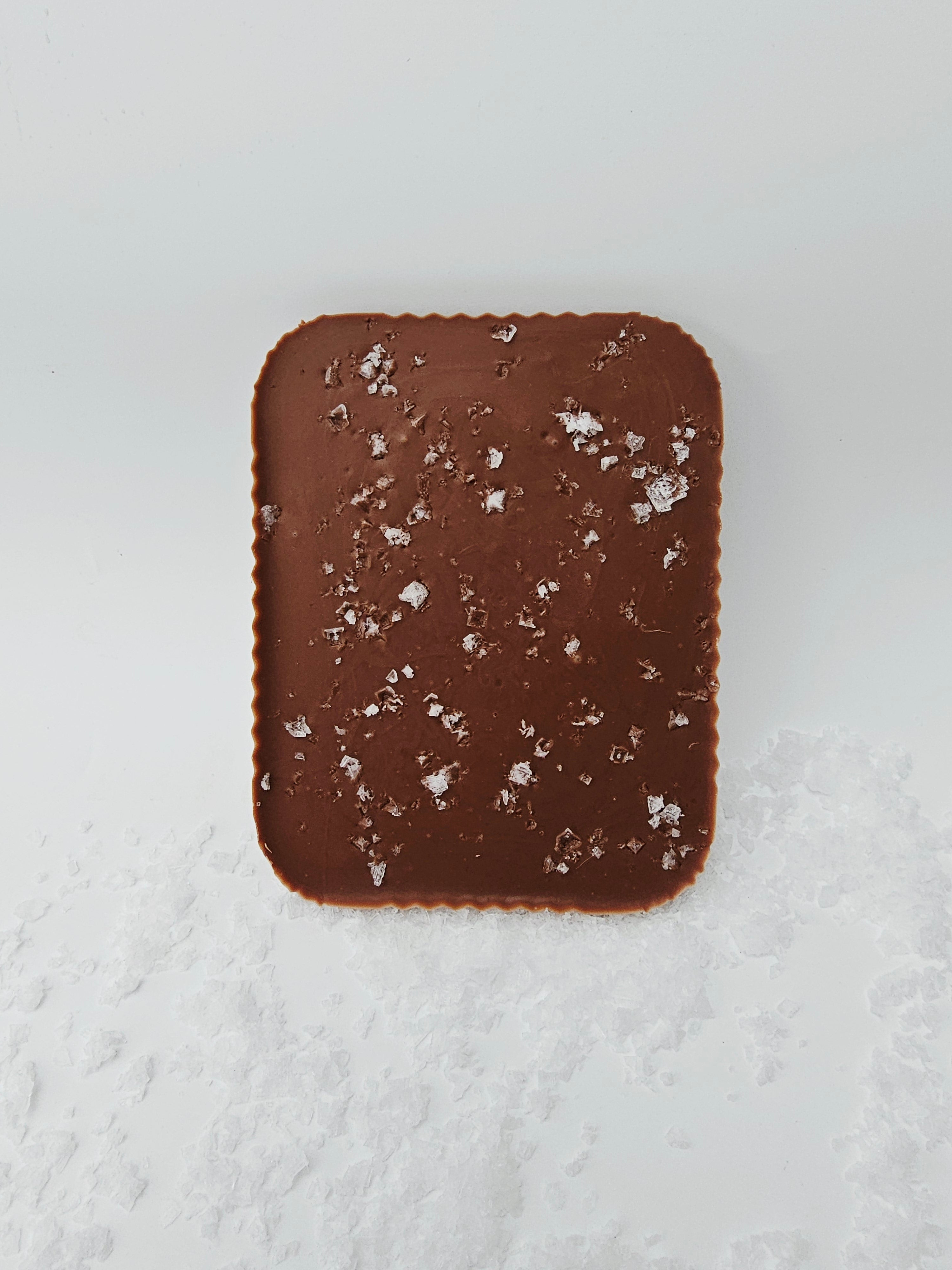 SEA SALT BELGIAN MILK CHOCOLATE BAR 100G