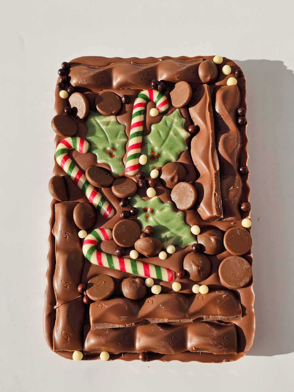 Holly Jolly Cappuccino Milk Belgian Chocolate Slab 300g