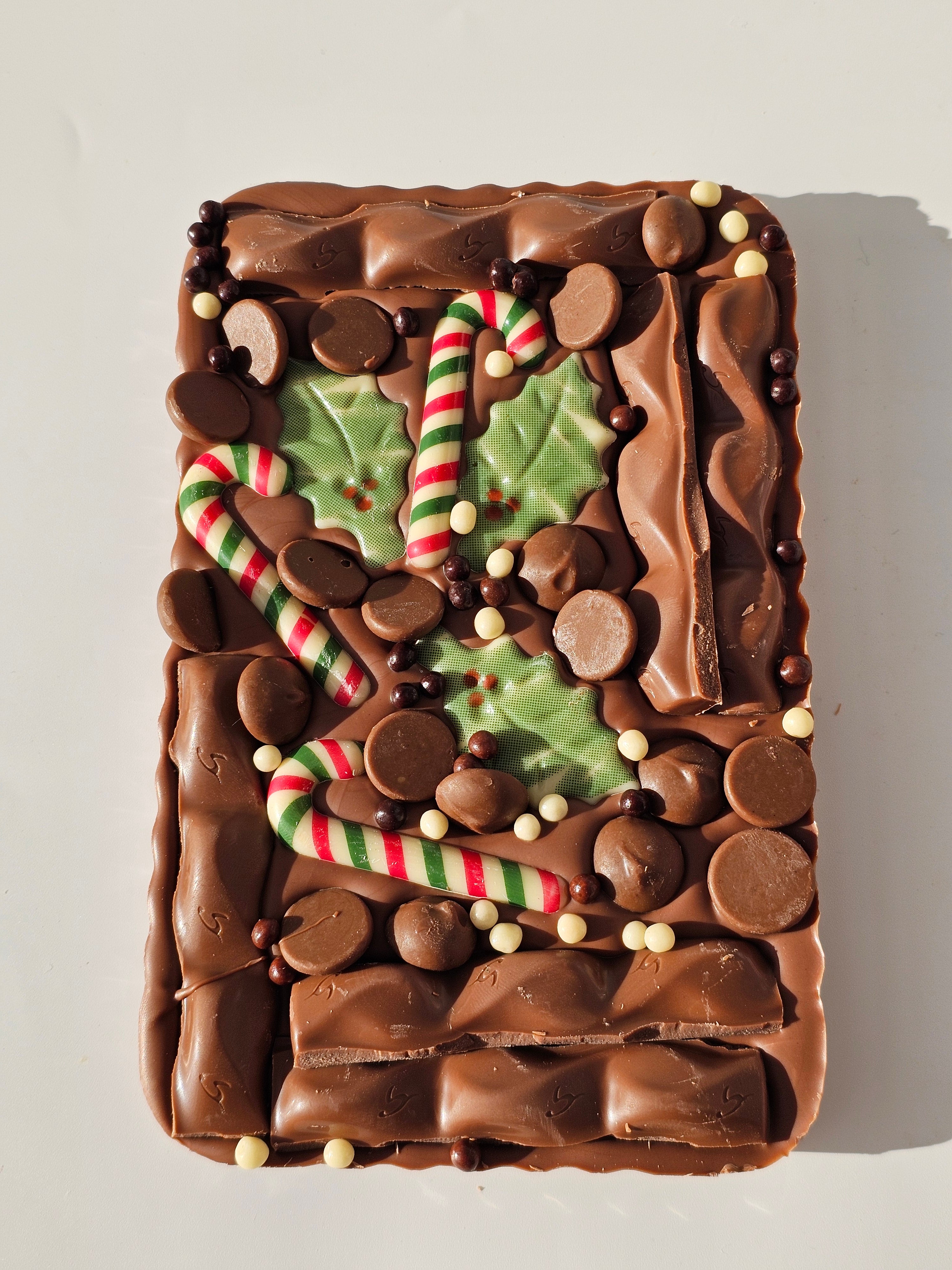 Holly Jolly Cappuccino Milk Belgian Chocolate Slab 300g