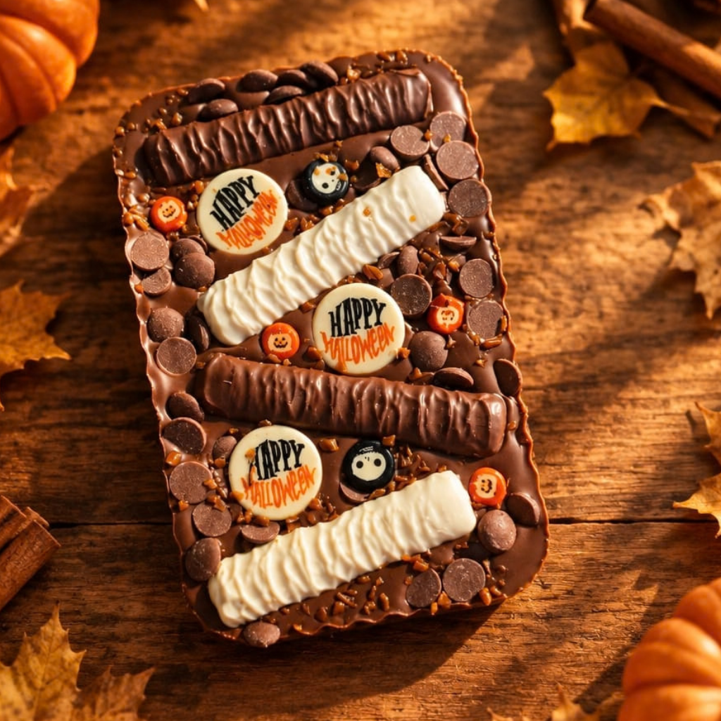 Caramel Nightmare Belgian Chocolate Slab 300g- Halloween Milk Belgian Chocolate