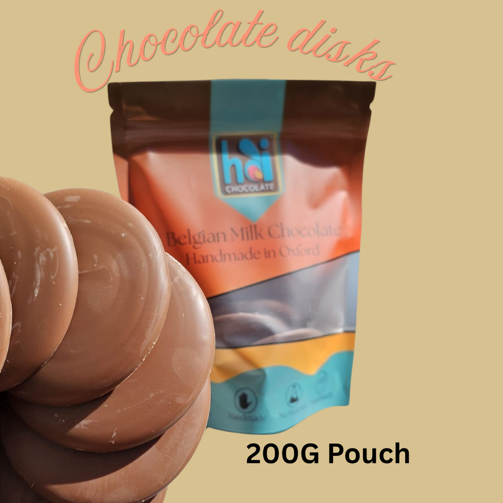 Chocolate Disks Milk Belgian Chocolate - 200g Pouch