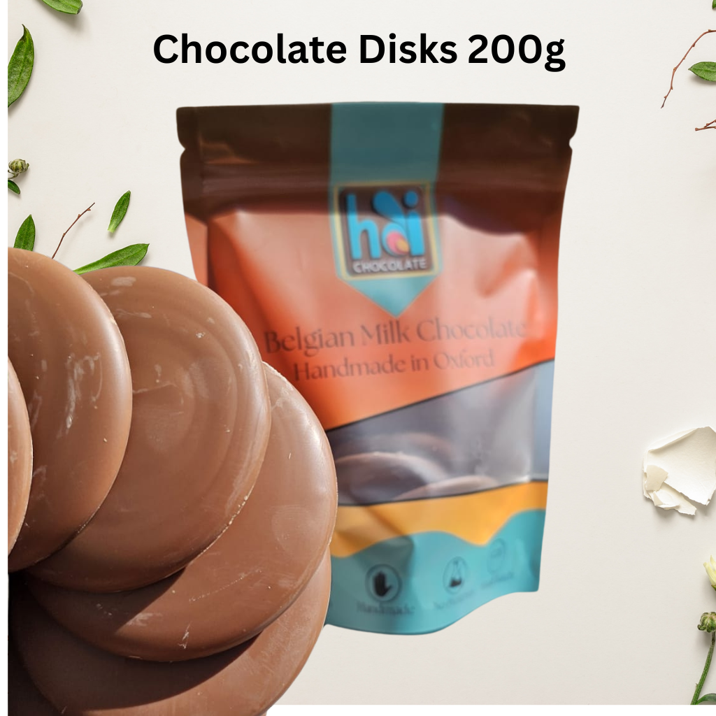 Chocolate Disks Milk Belgian Chocolate - 200g Pouch