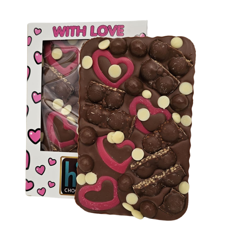 Handmade Maltesers chocolate slab close up - Hai Chocolate Oxford