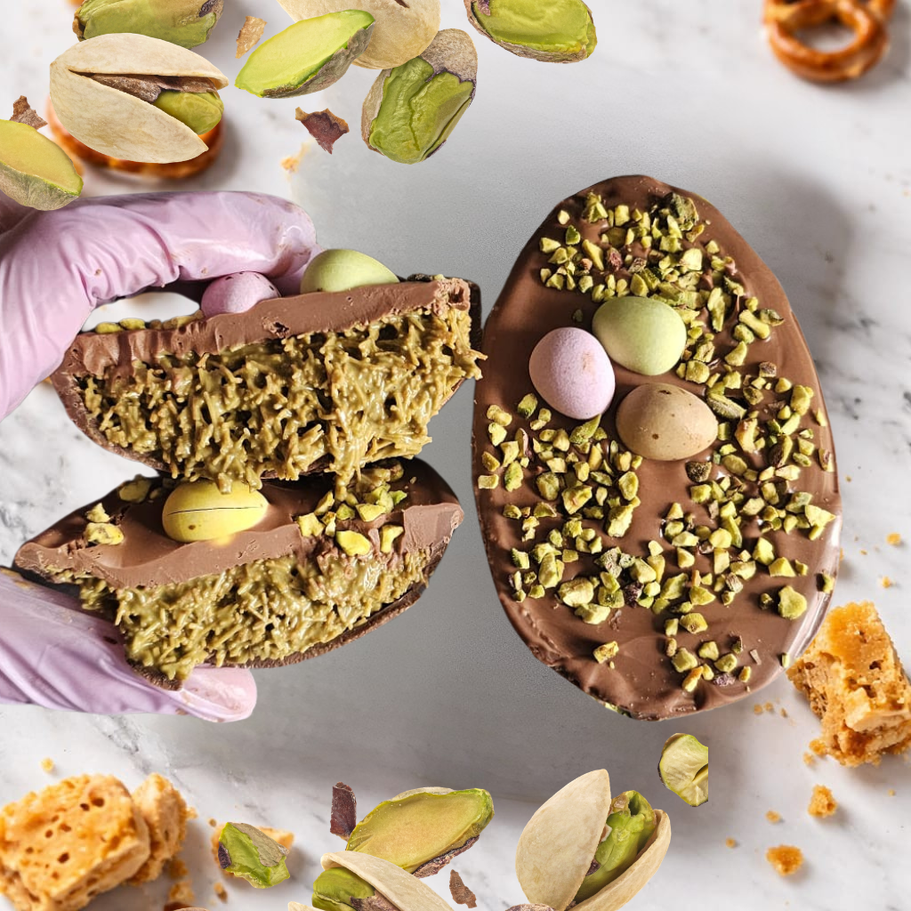 Dubai Chocolate Easter Filled Egg - main product photo | Hai Chocolate Oxford