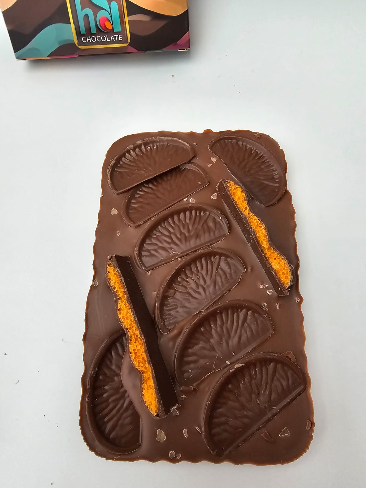 Popping Candy Orange Chocolate Slab 300G