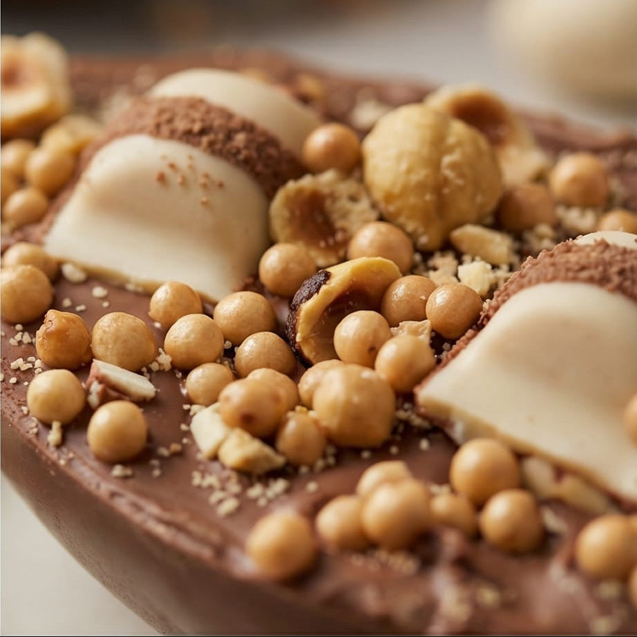 Filled Belgian Chocolate Easter Eggs - detail view | Hai Chocolate Oxford