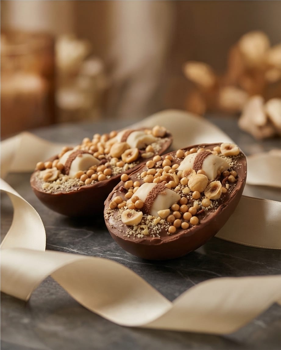 Filled Belgian Chocolate Easter Eggs - side view | Hai Chocolate Oxford