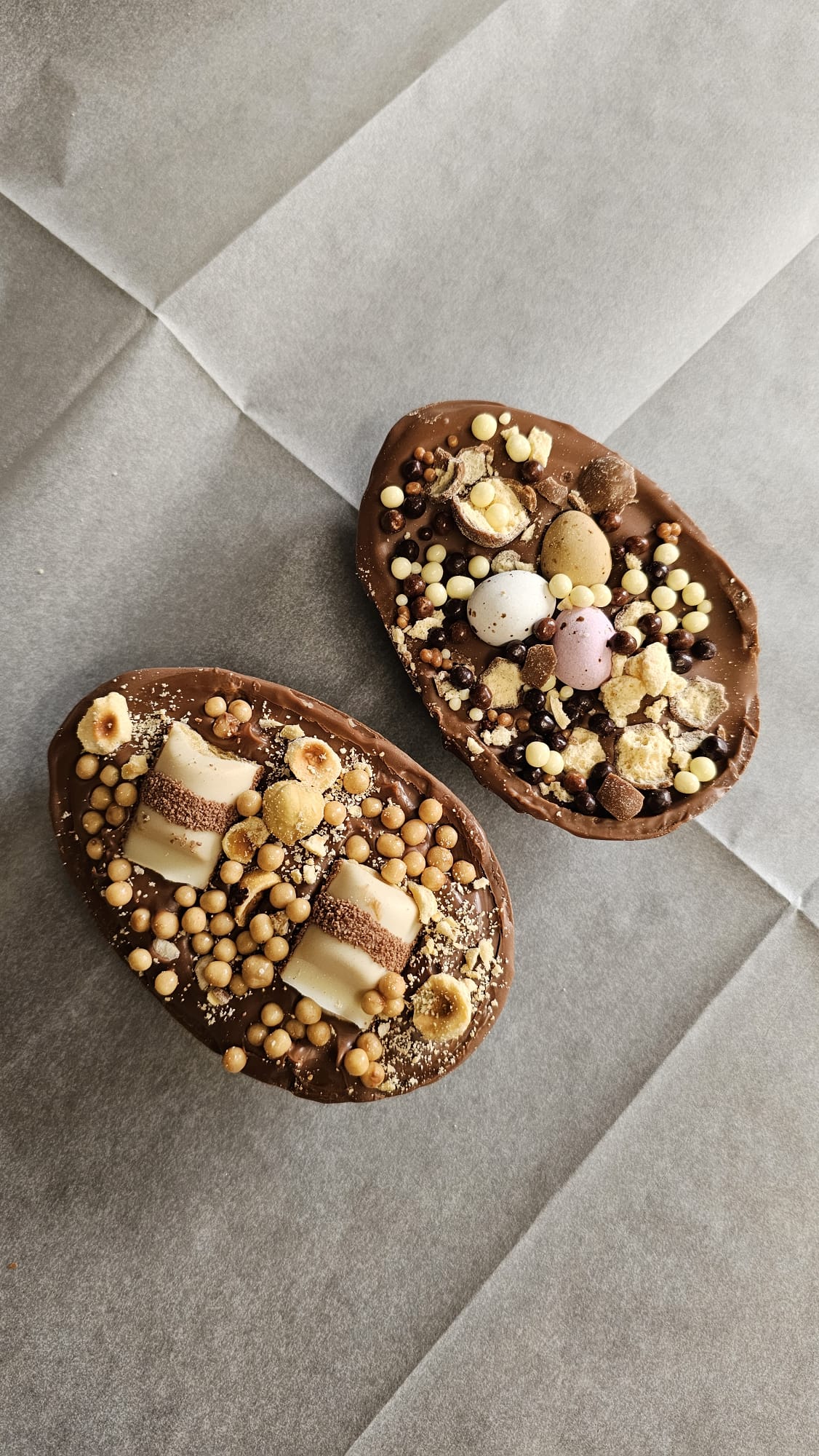 Filled Belgian Chocolate Easter Eggs - top view | Hai Chocolate Oxford