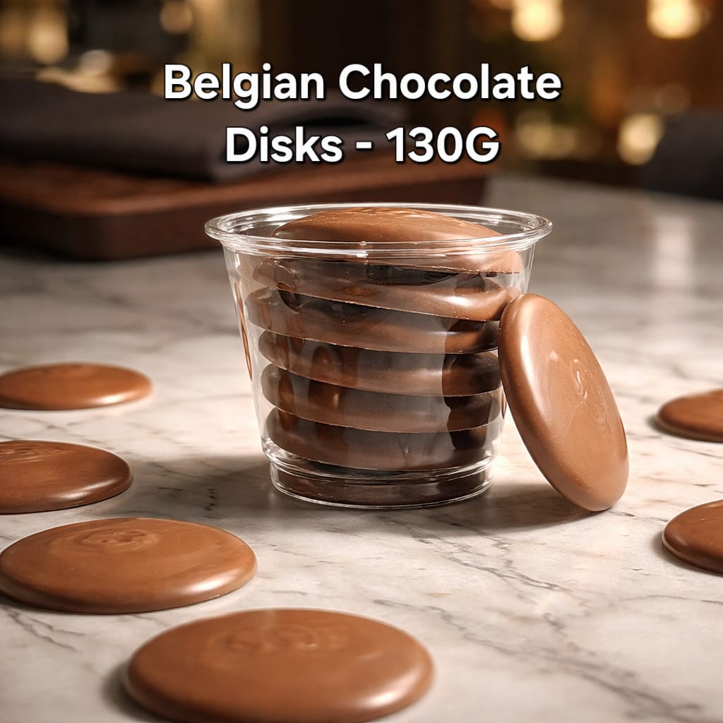 Chocolate Discs 130g Milk Belgian Chocolate