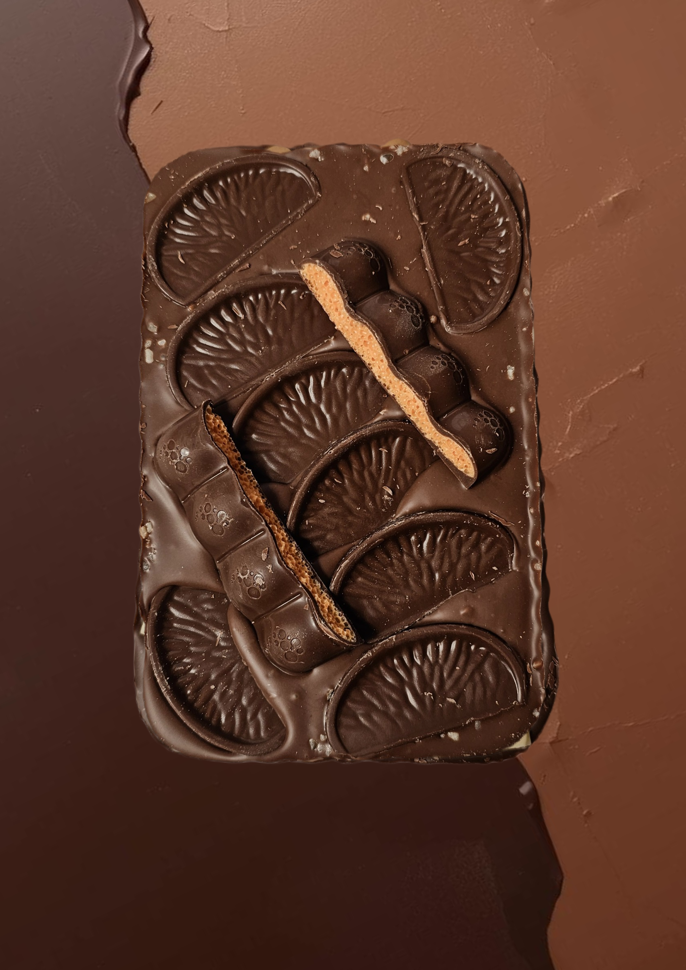 Popping Candy Orange Chocolate Slab 300G