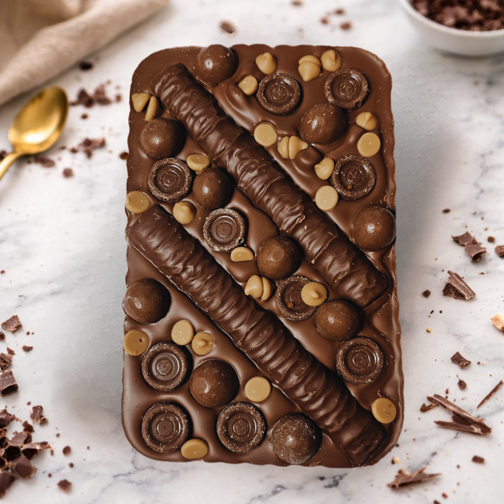 Caramel Crunch Belgian Chocolate Slab 300g - main product photo | Hai Chocolate Oxford