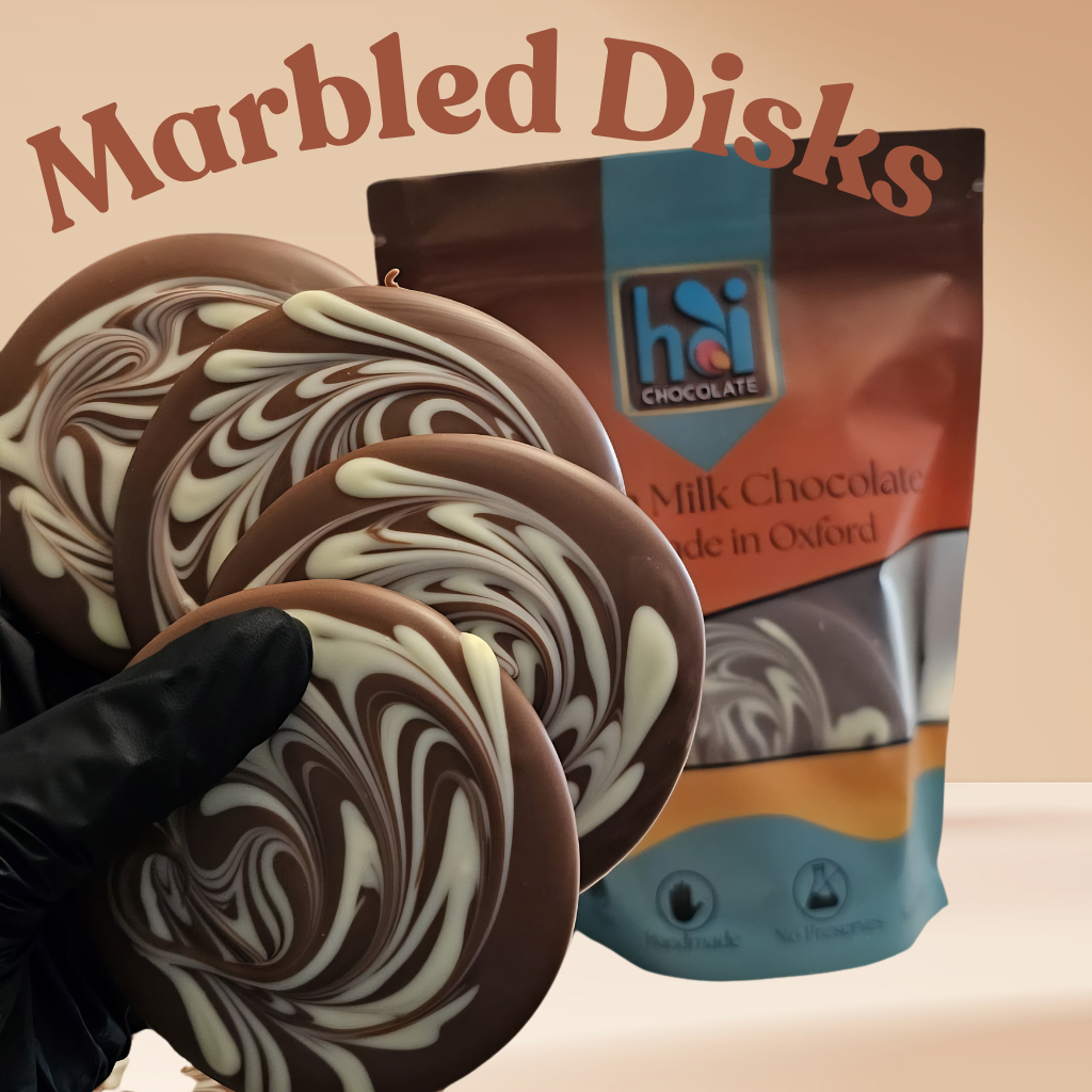 Marbled Chocolate Disks - 200g Pouch