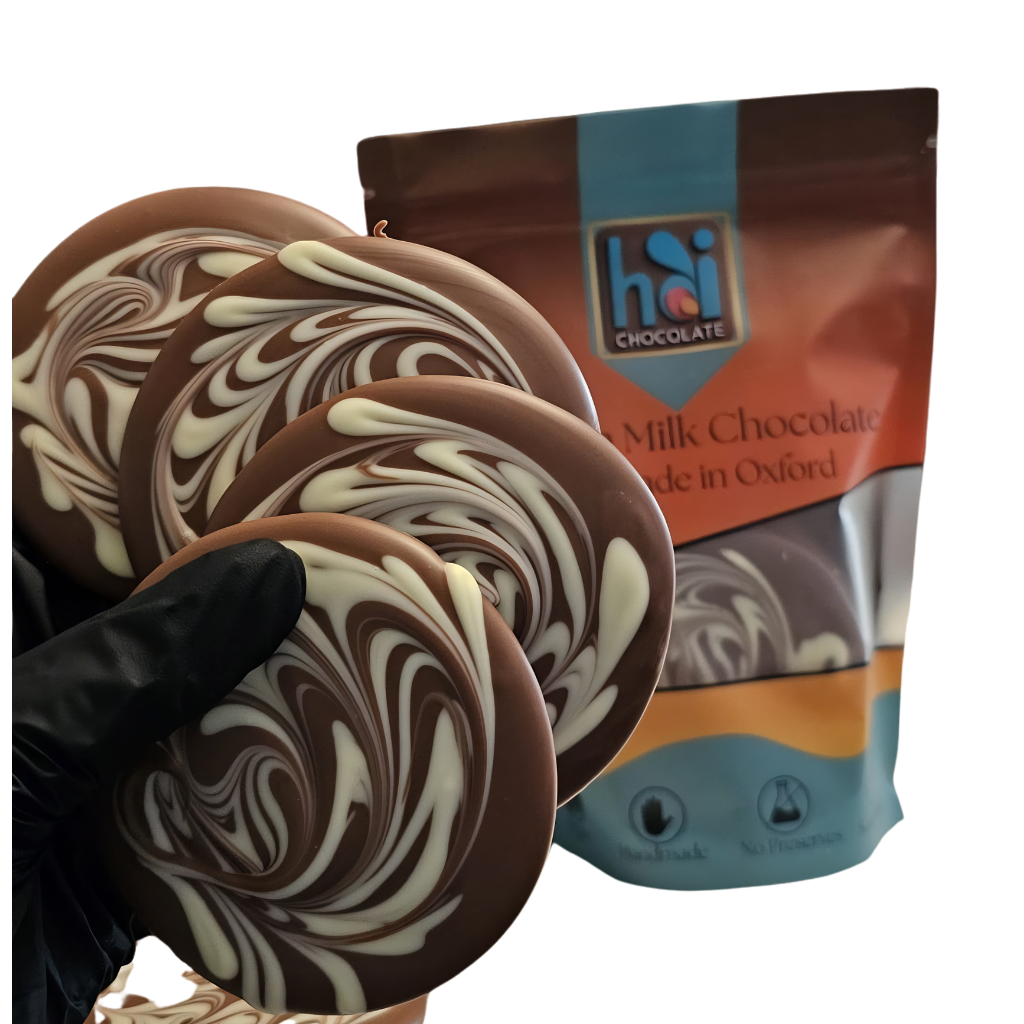 Marbled Chocolate Disks - 200g Pouch