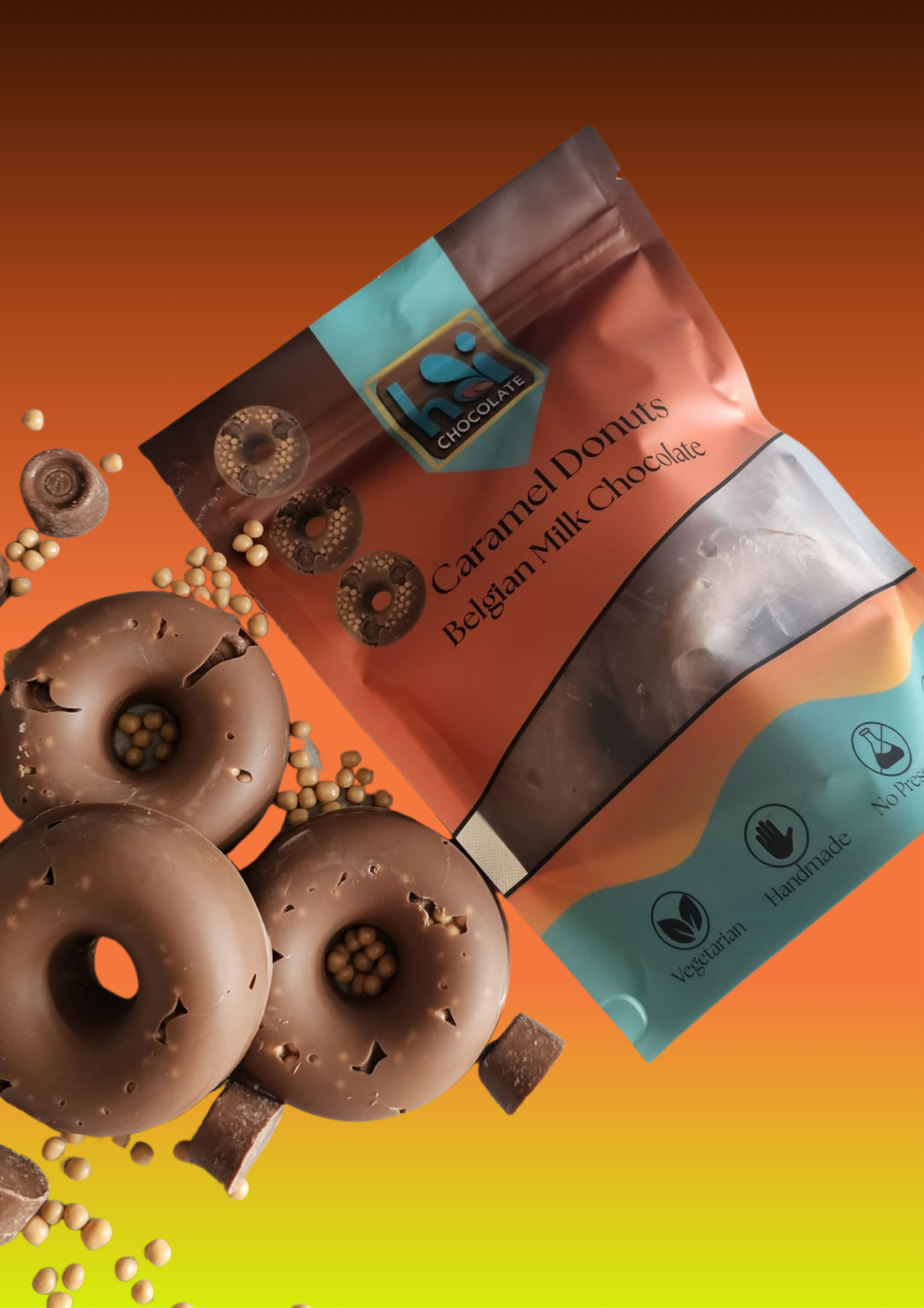 Caramel Rollos Belgian Chocolate Donuts Shape 200g