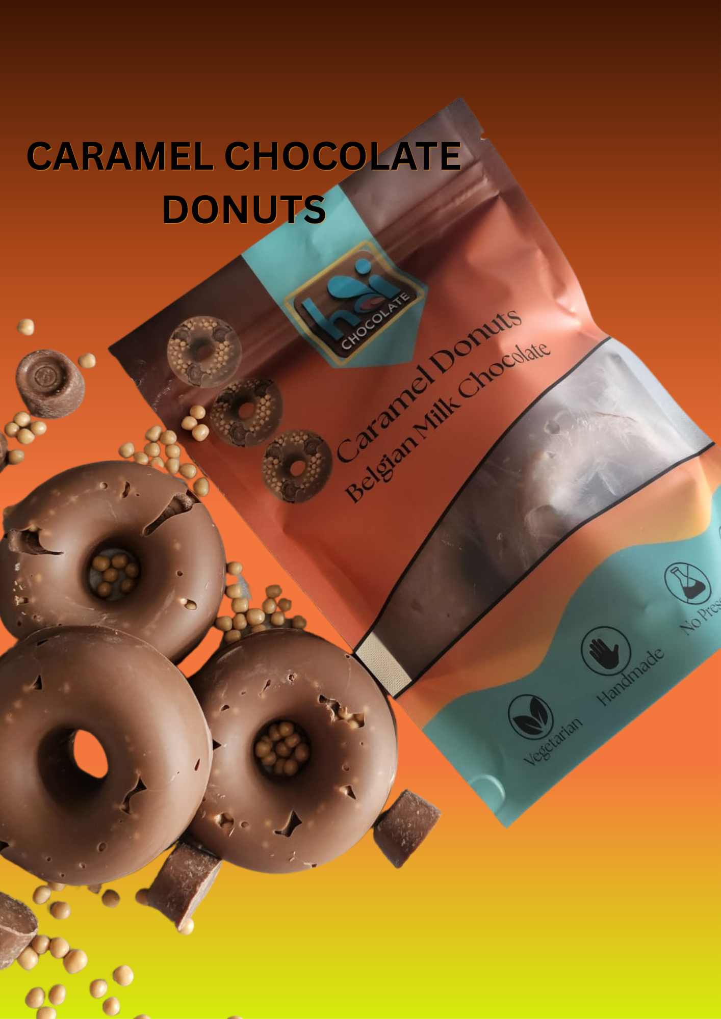 Caramel Rollos Belgian Chocolate Donuts Shape 200g